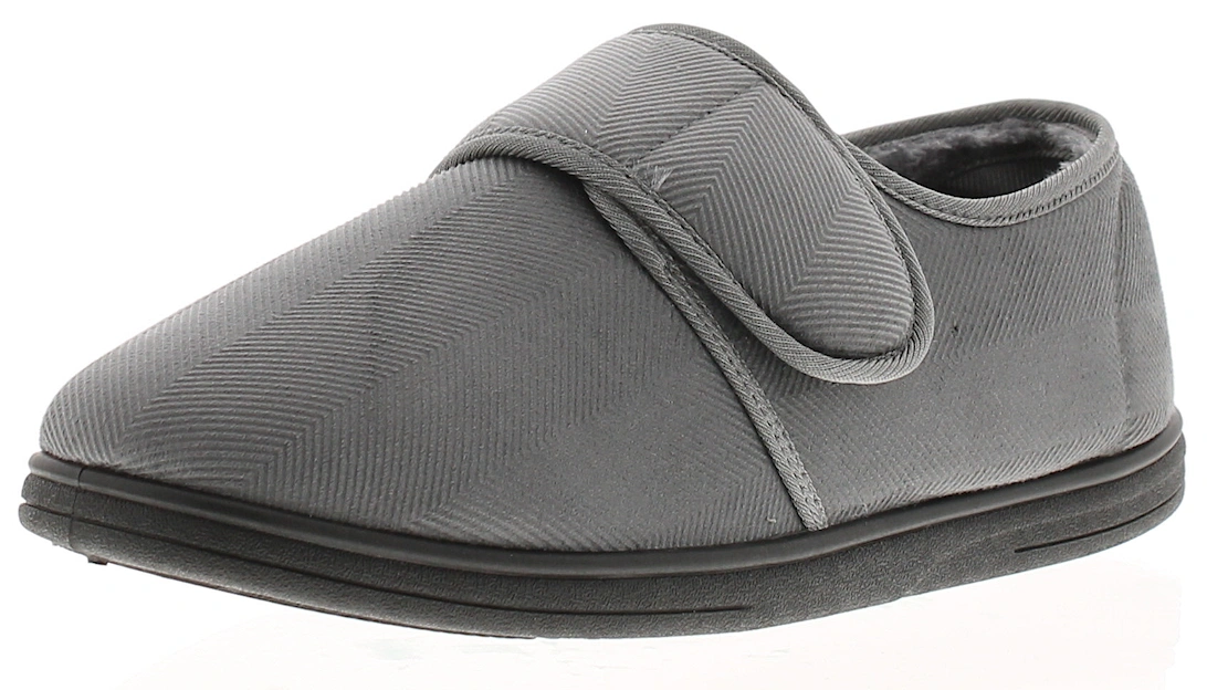 TOM Mens Full Slippers Grey