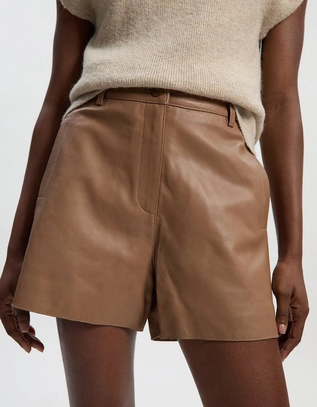 Leather Tailored Shorts
