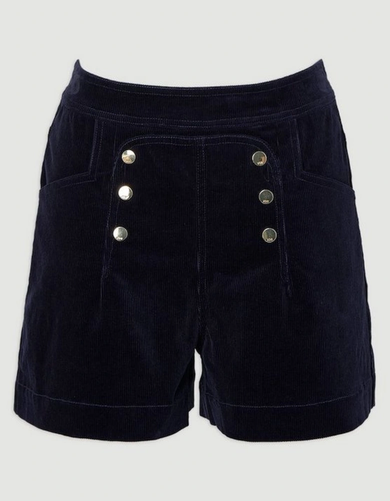 Stretch Cord Button Detail Short