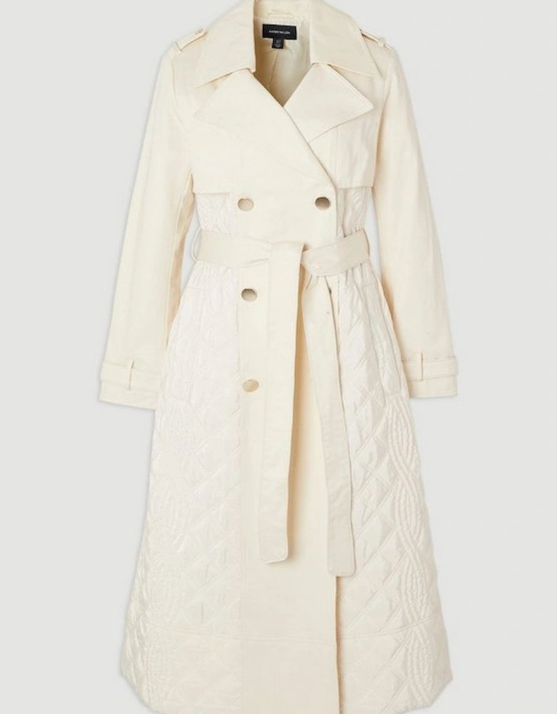 Quilted Trench Coat