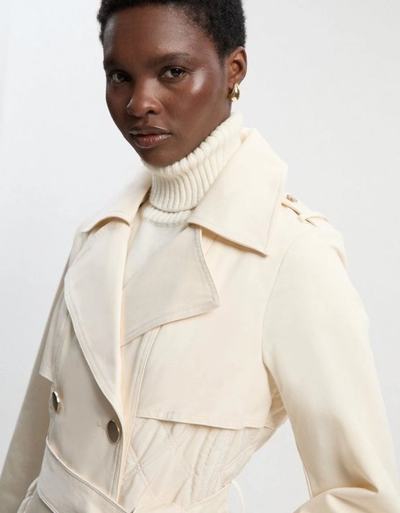 Quilted Trench Coat