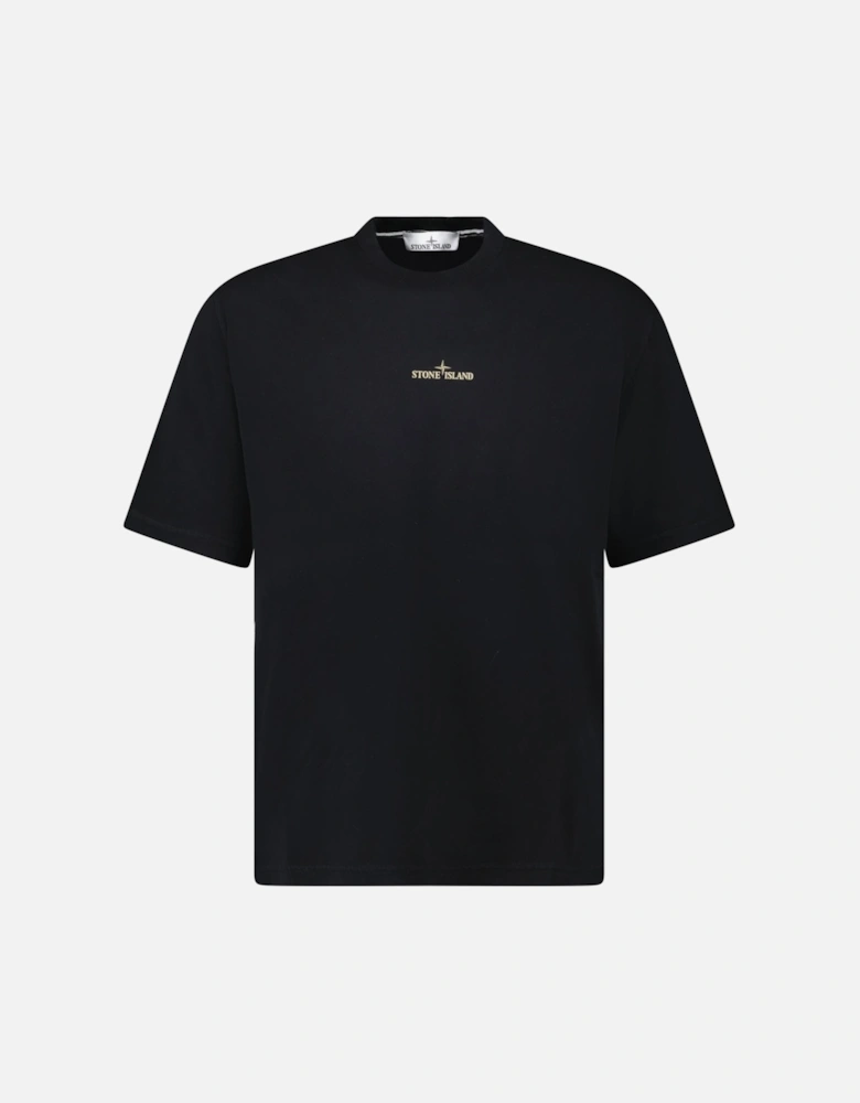 Bleeding Numbers Compass Print T-Shirt Black