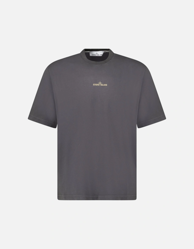 Bleeding Numbers Compass Print T-Shirt Grey