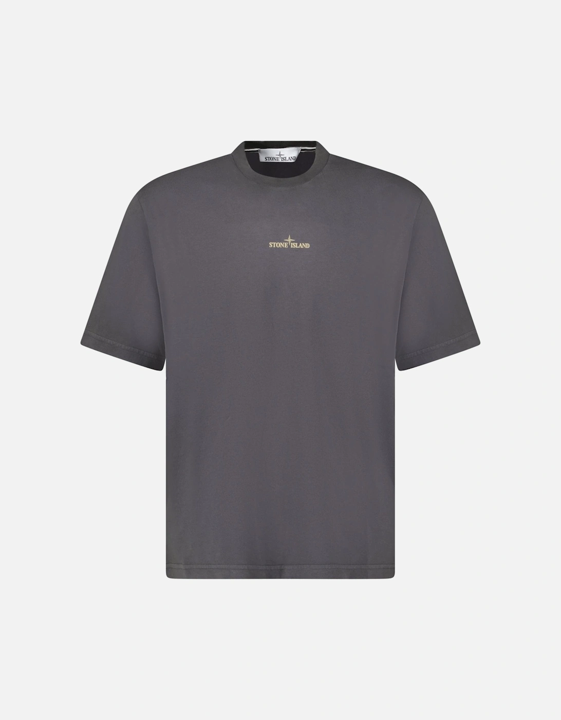 Bleeding Numbers Compass Print T-Shirt Grey