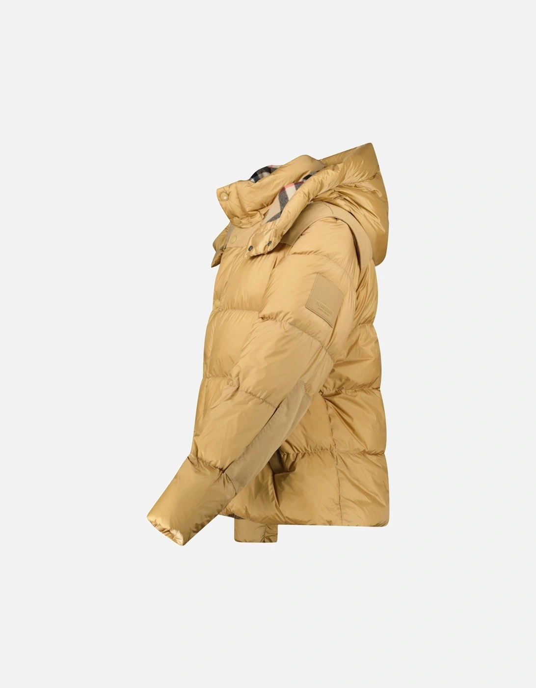 'Leeds' Detachable Sleeve Hooded Down Jacket Warm Honey