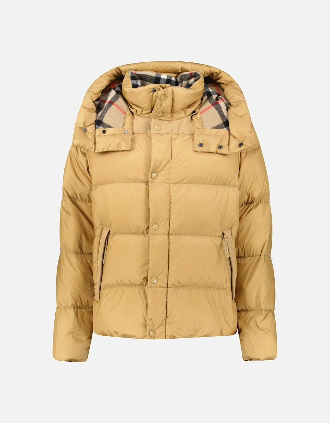 Men's Burberry 'Leeds' Detachable Sleeve Hooded Down Jacket Warm Honey - Cream - Size: 38/Regular