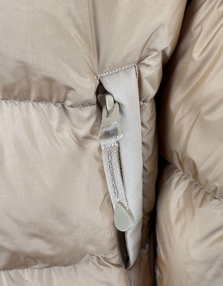 'Leeds' Detachable Sleeve Hooded Down Jacket Warm Honey