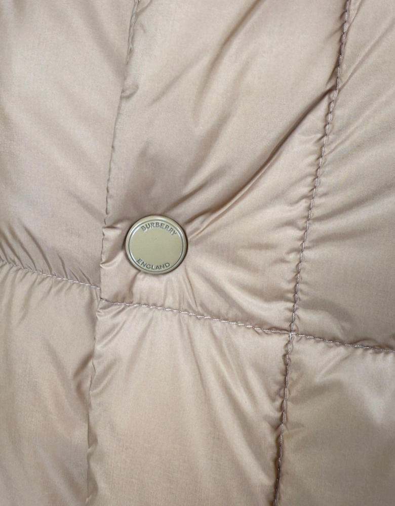 'Leeds' Detachable Sleeve Hooded Down Jacket Warm Honey