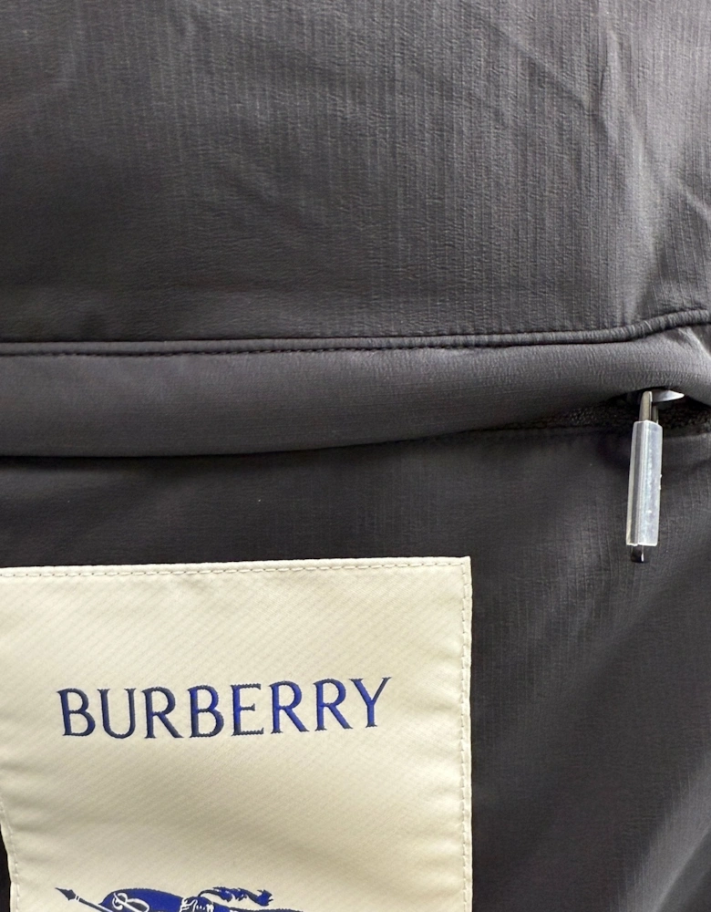 Technical Nylon Puffer Coat in Navy