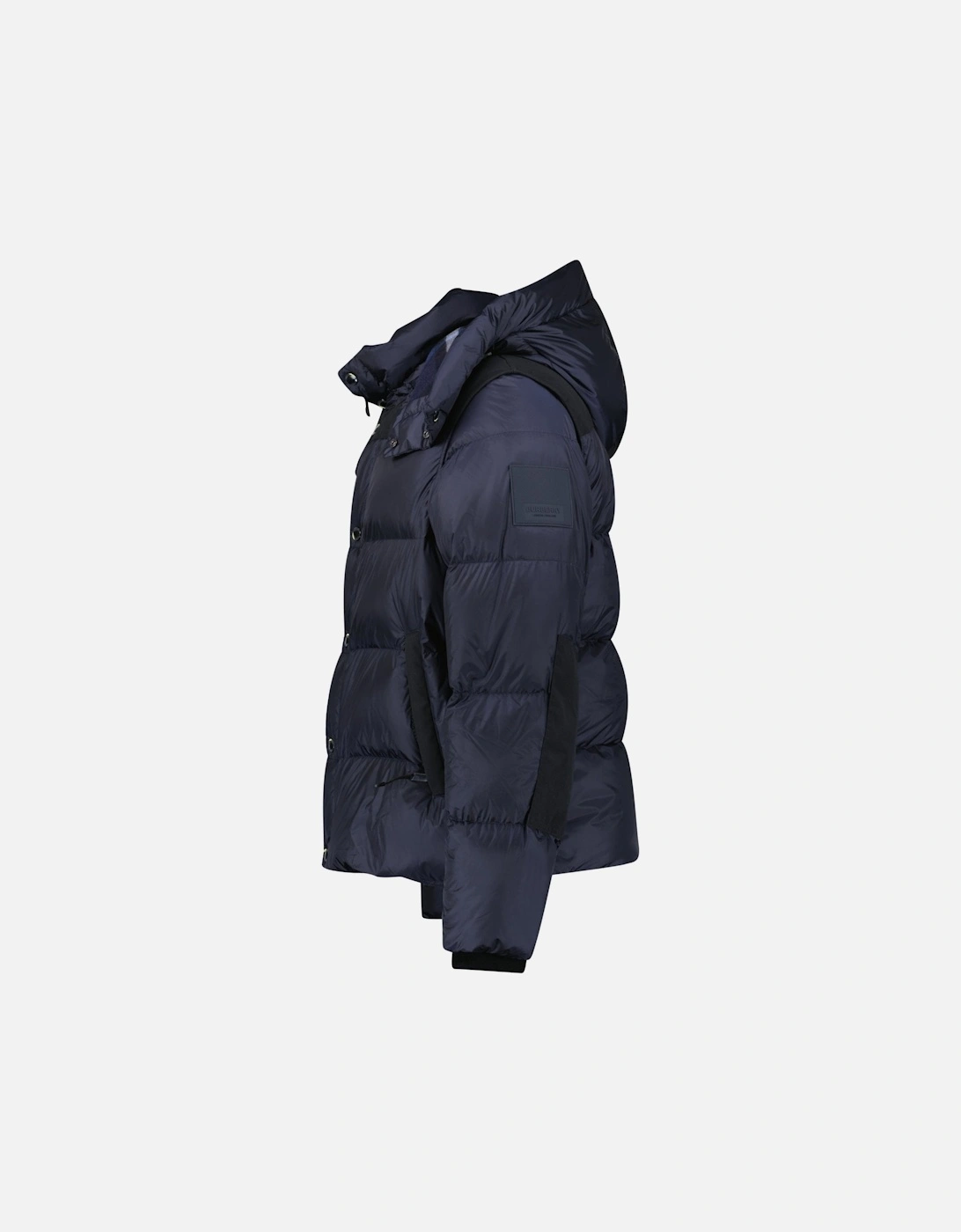 'Leeds' Detachable Sleeve Hooded Down Jacket Navy