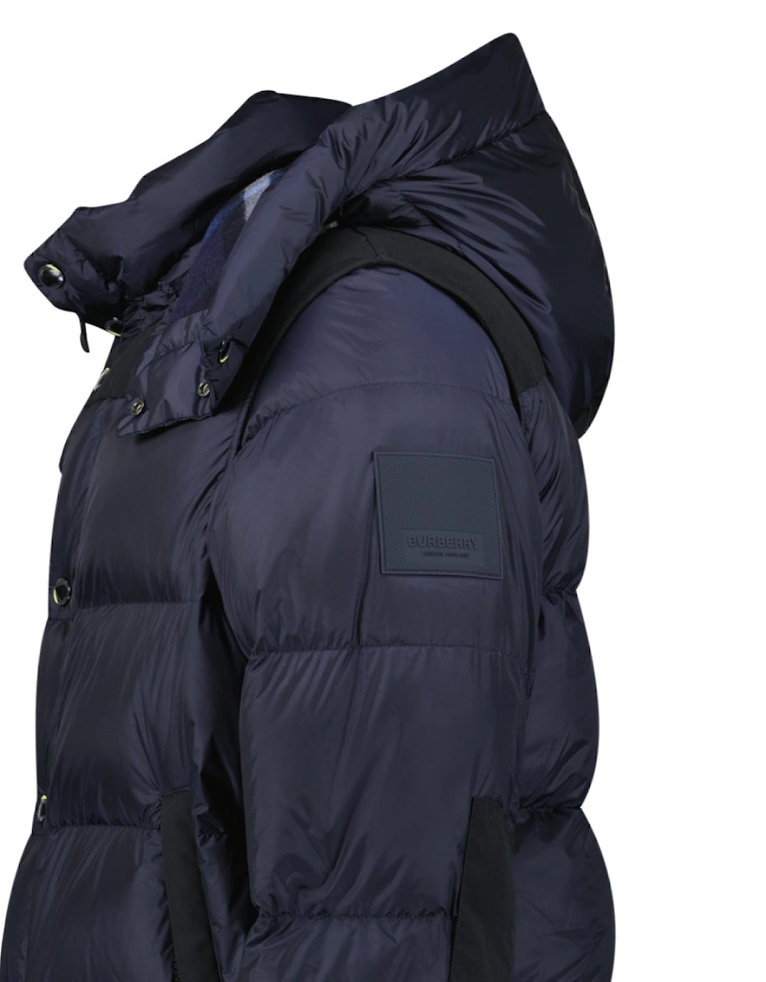 'Leeds' Detachable Sleeve Hooded Down Jacket Navy