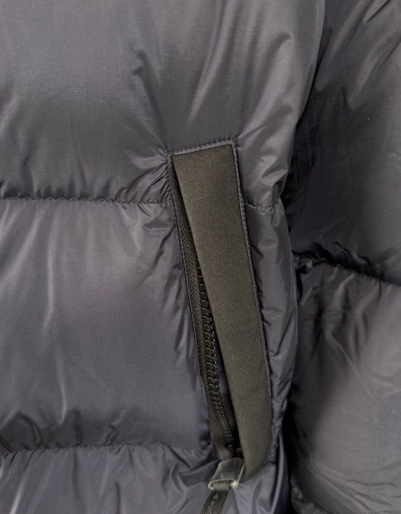 'Leeds' Detachable Sleeve Hooded Down Jacket Navy