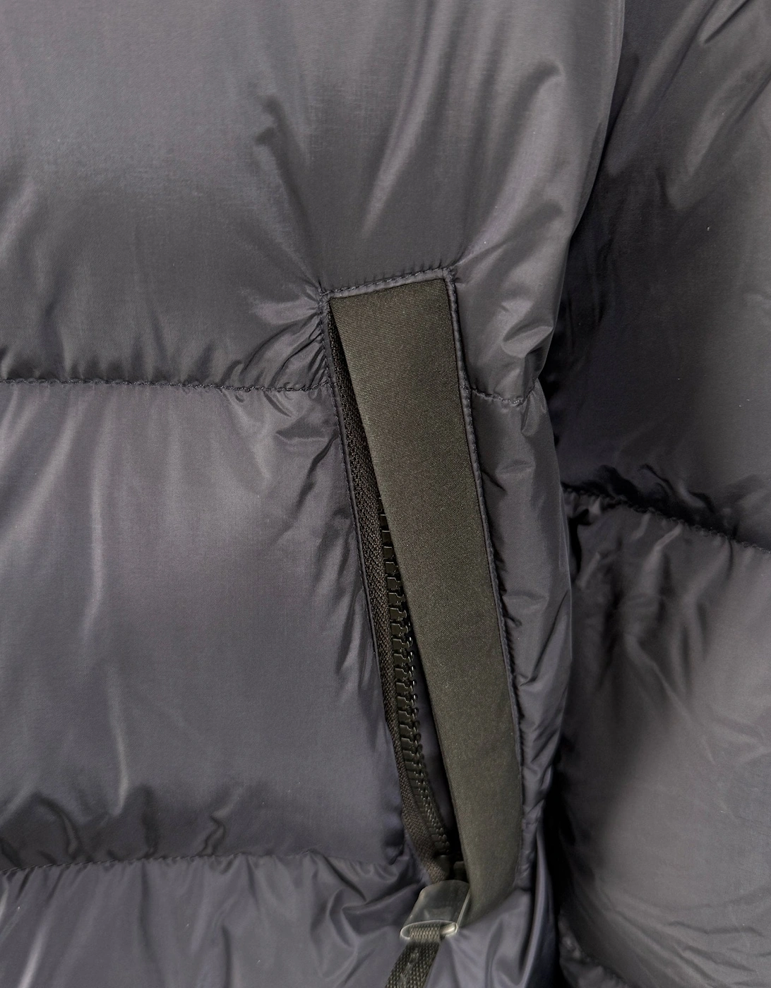 'Leeds' Detachable Sleeve Hooded Down Jacket Navy