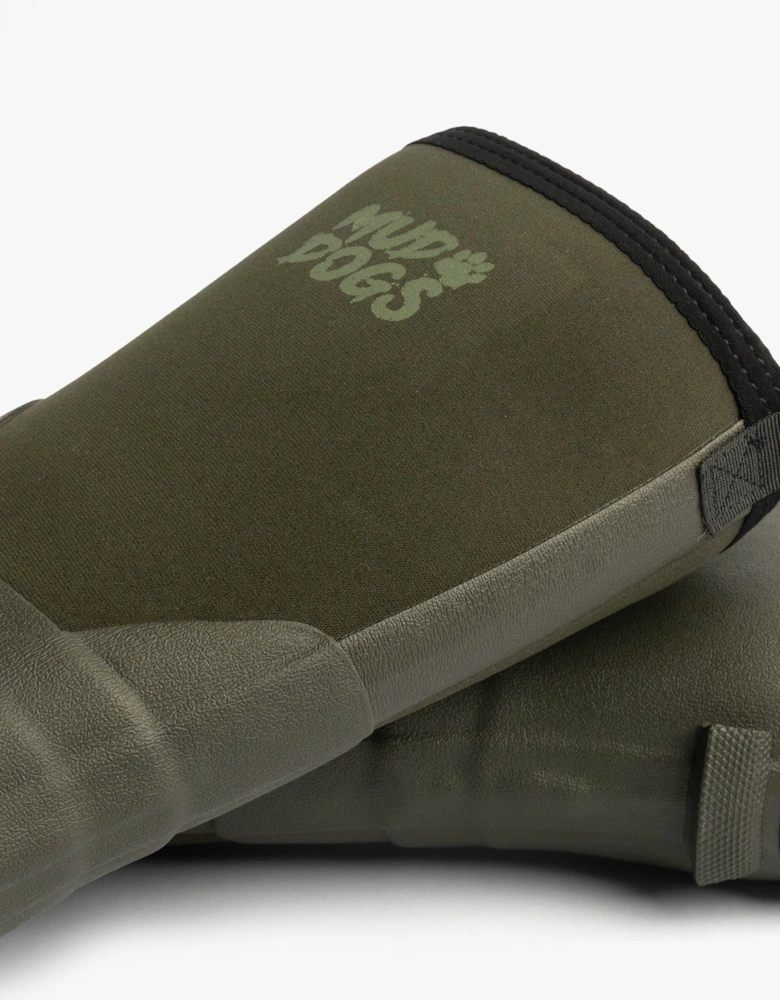 RUTLAND MID Unisex Neoprene Wellington Boots Olive