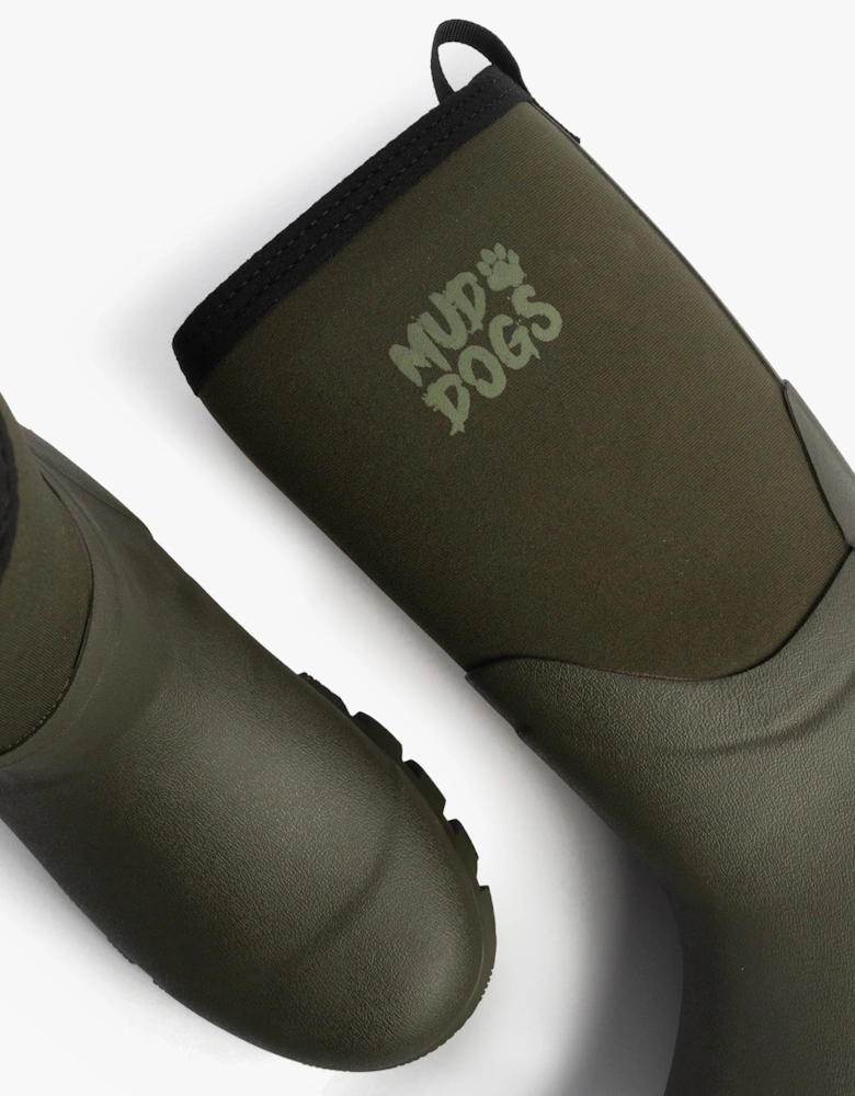 RUTLAND MID Unisex Neoprene Wellington Boots Olive