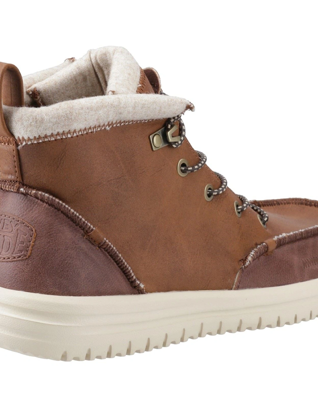 HEYDUDE Bradley Tumbled Classic Synthetic Men's Cognac/Multi Ankle Boots