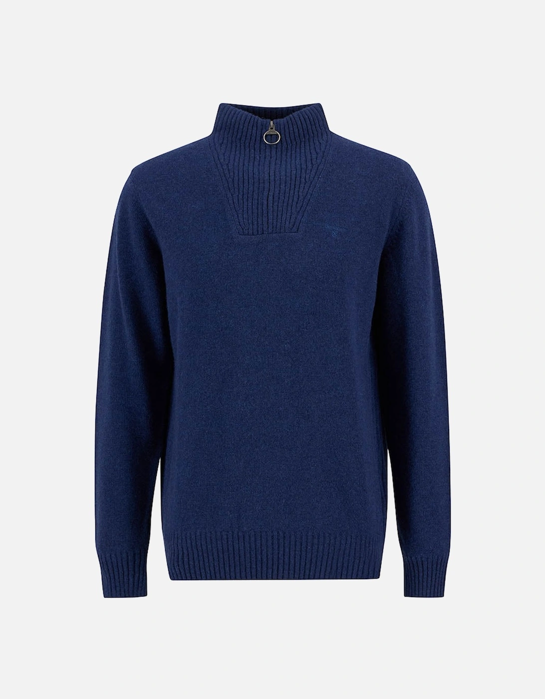 Essential Lambswool Mens Half-Zip Jumper - Atlantic Blue, 2 of 1