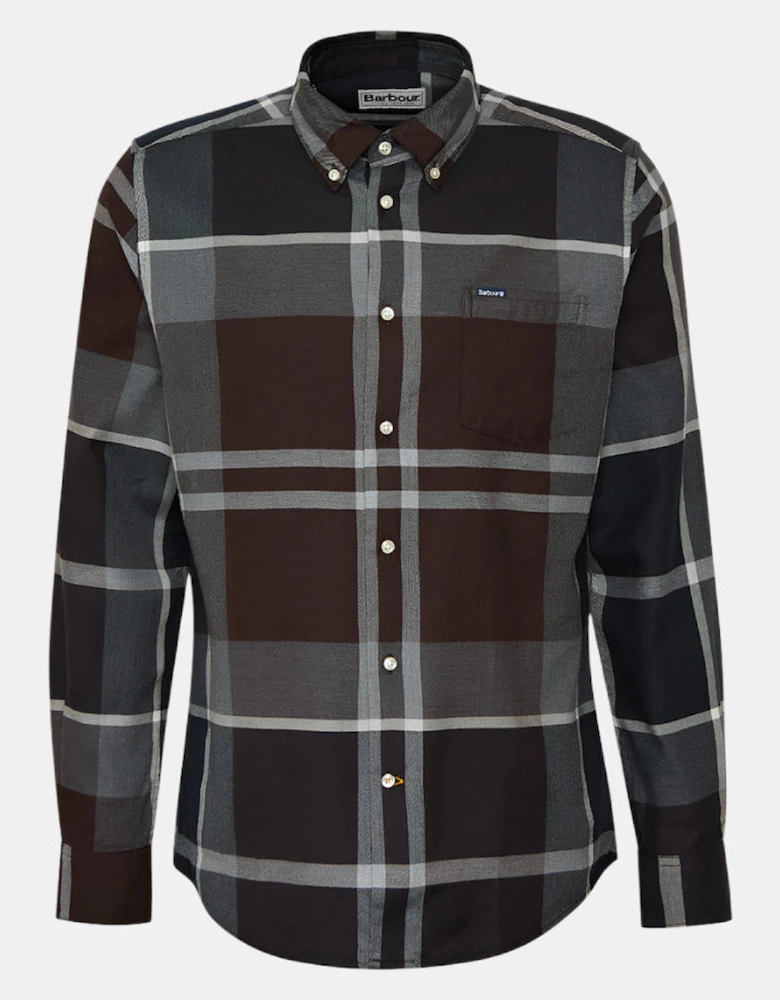 Dunoon Tailored Mens Shirt - Midnight Oak Tartan