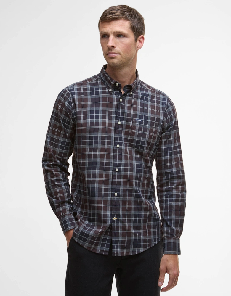 Wetherham Tailored Mens Shirt - Midnight Oak Tartan