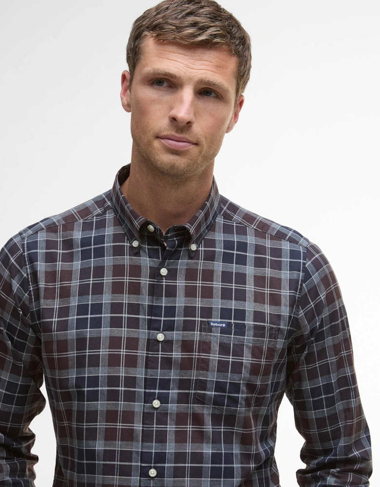 Wetherham Tailored Mens Shirt - Midnight Oak Tartan