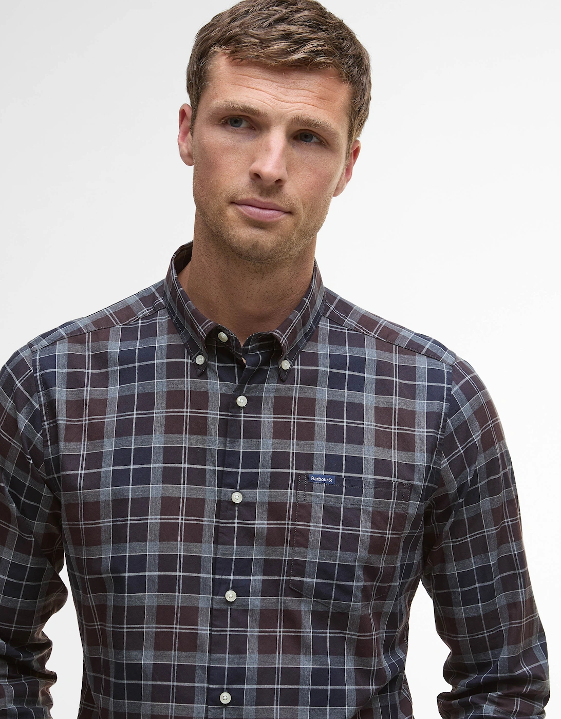 Wetherham Tailored Mens Shirt - Midnight Oak Tartan