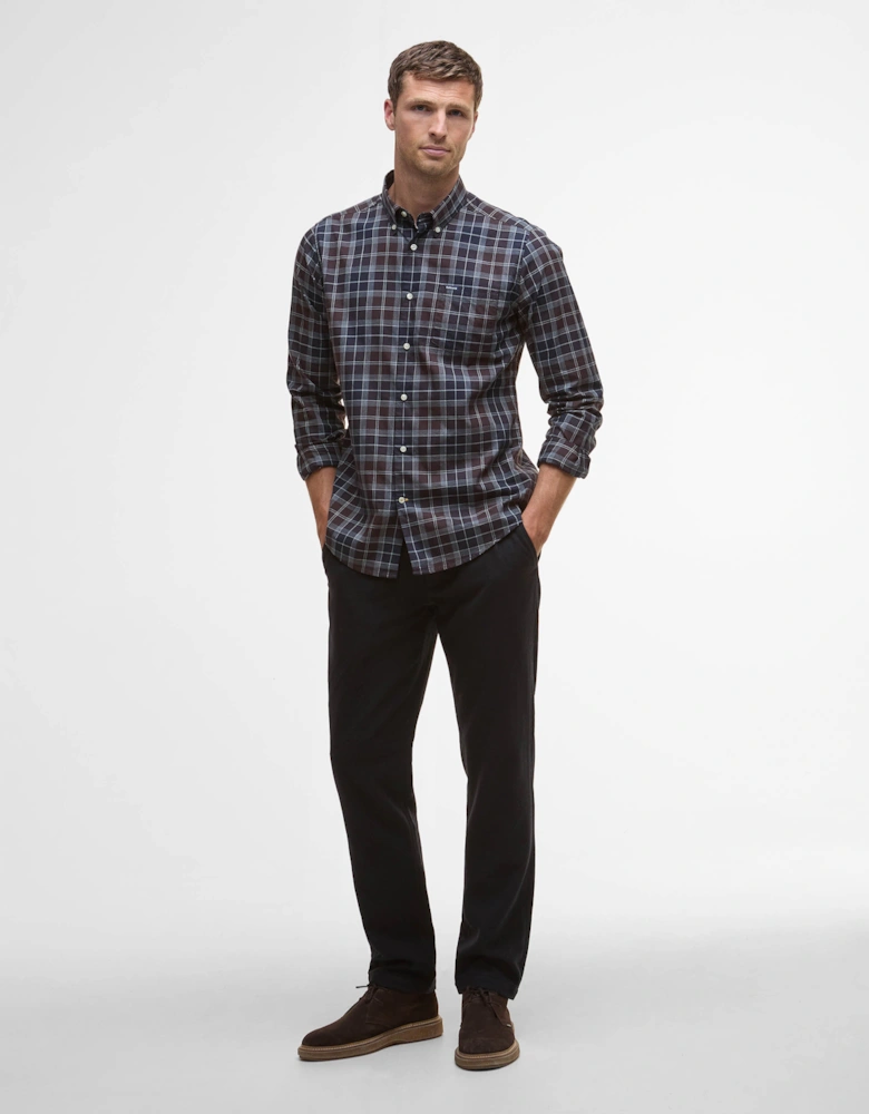 Wetherham Tailored Mens Shirt - Midnight Oak Tartan