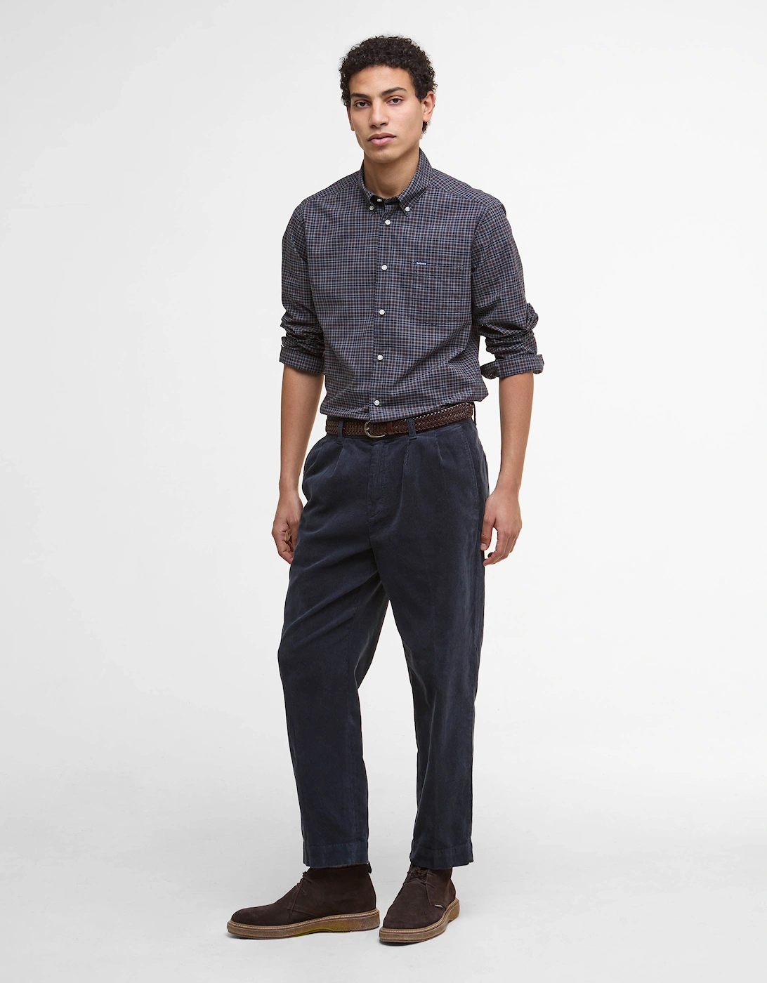 Lomond Tailored Mens Shirt - Midnight Oak Tartan