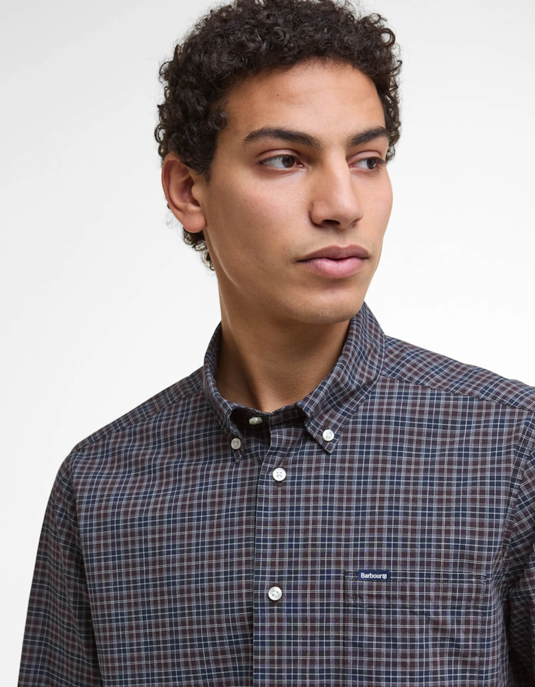 Lomond Tailored Mens Shirt - Midnight Oak Tartan