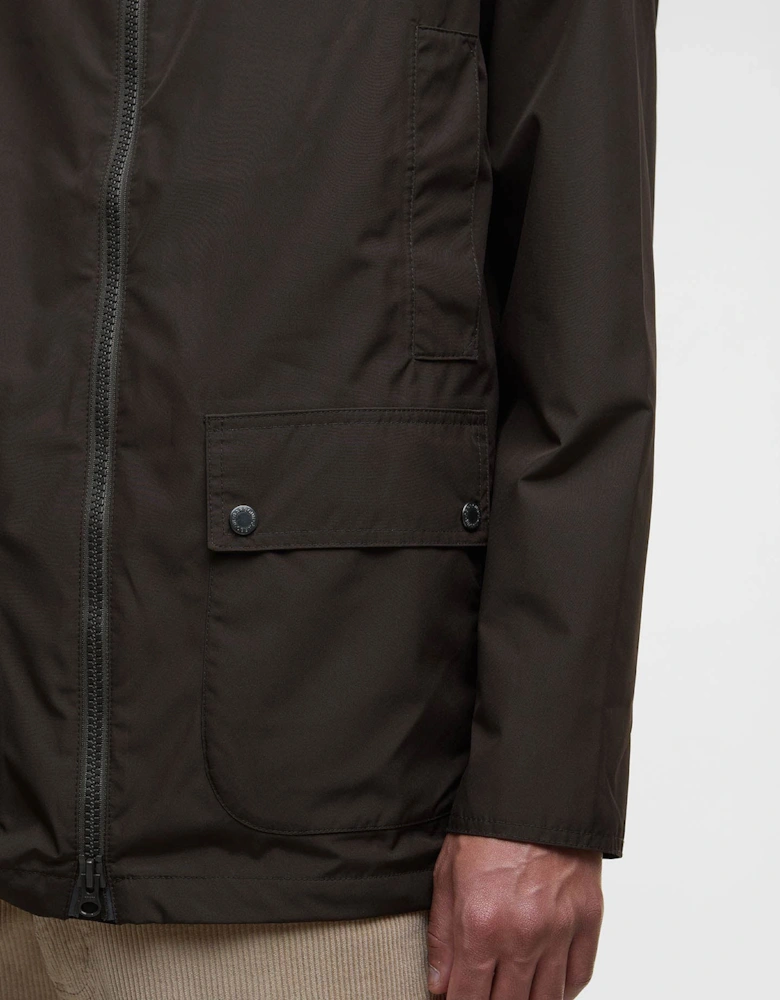 Hooded Domus Mens Waterproof Jacket - Black Oak