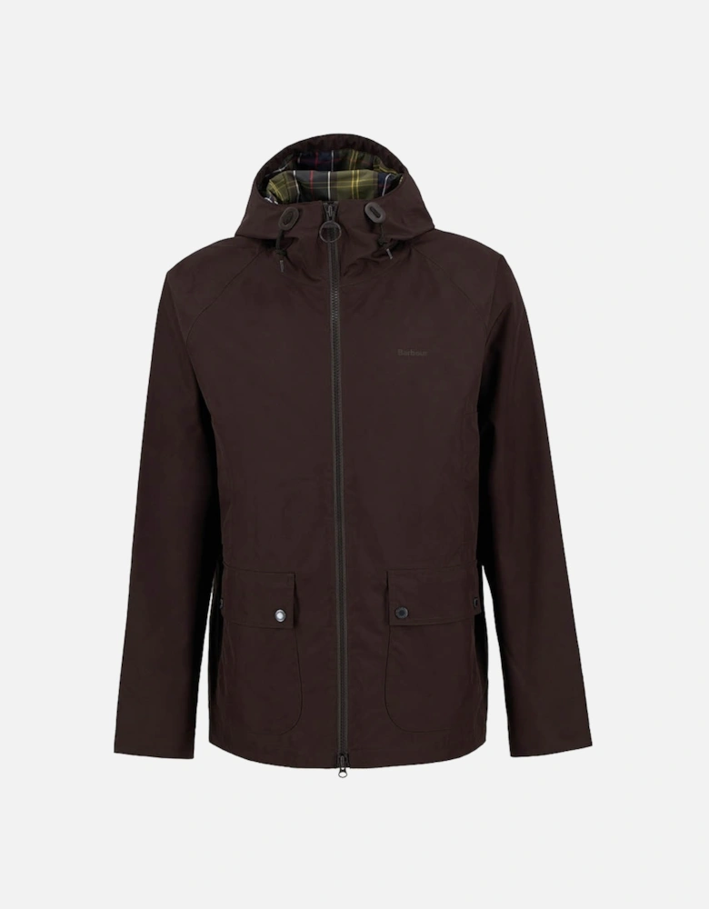 Hooded Domus Mens Waterproof Jacket - Black Oak