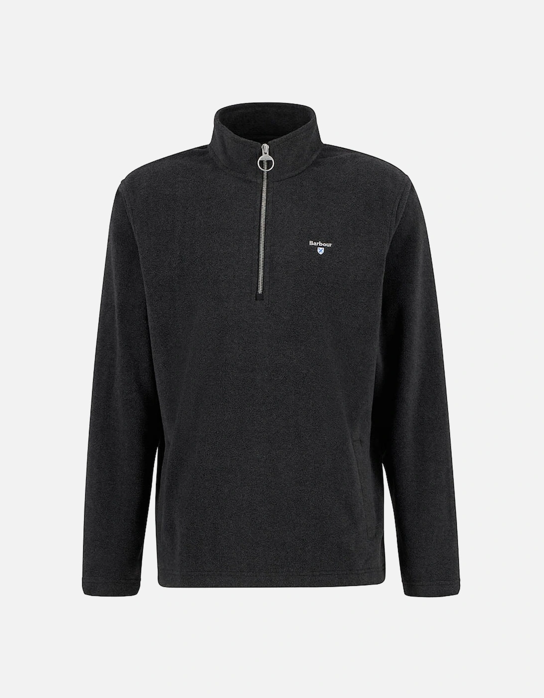 Essentials Mens Half Zip Fleece - Charcoal Marl, 2 of 1