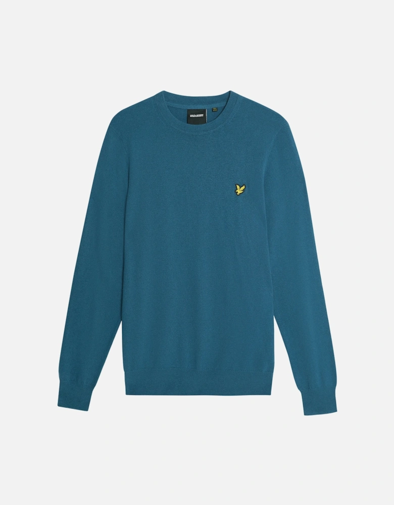 Lyle & Scott Cotton Merino Mens Crew Neck Jumper - X862 Deep Water