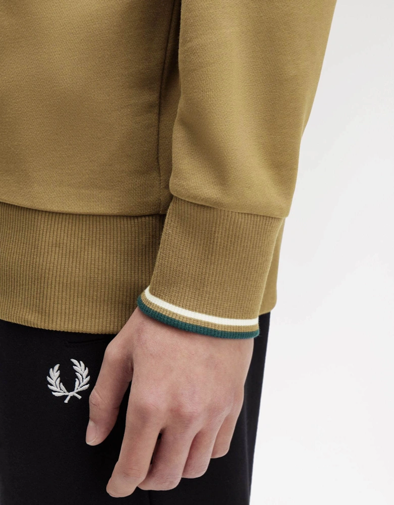 Mens Half Zip Sweatshirt - Shaded Stone/Ecru/Dark Petrol Z60