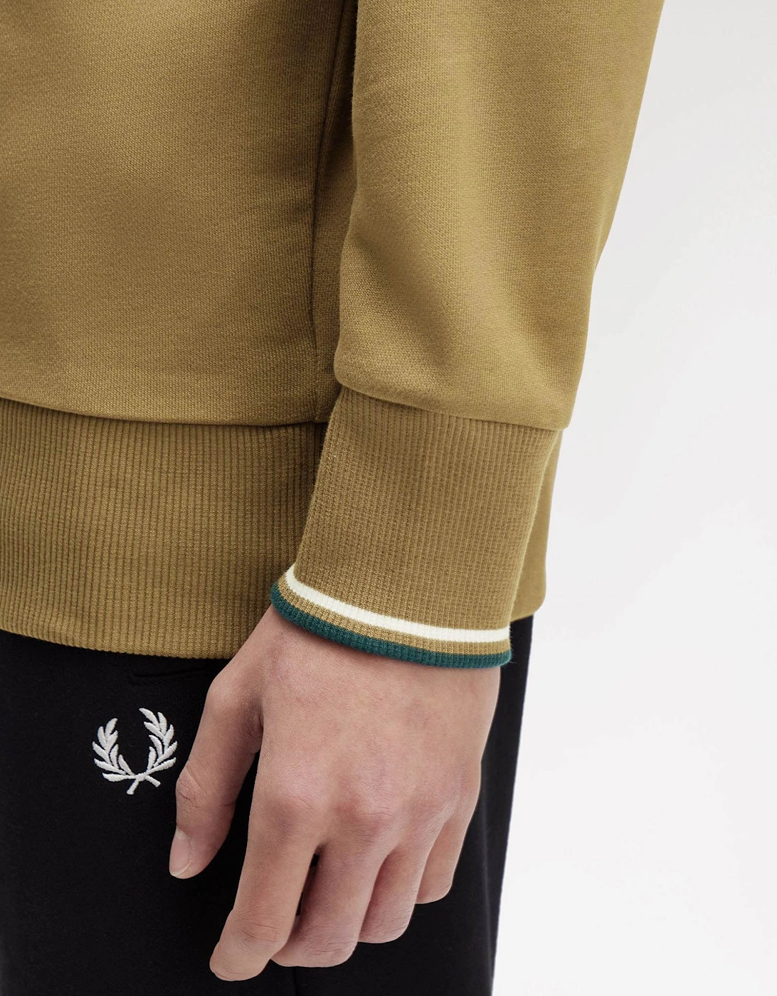 Mens Half Zip Sweatshirt - Shaded Stone/Ecru/Dark Petrol Z60