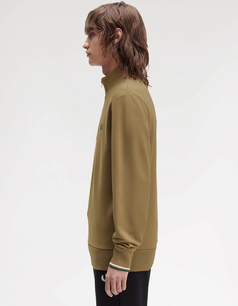 Mens Half Zip Sweatshirt - Shaded Stone/Ecru/Dark Petrol Z60