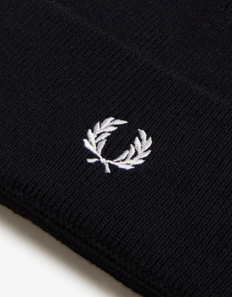 Mens Classic Beanie - Navy/Snow White T05