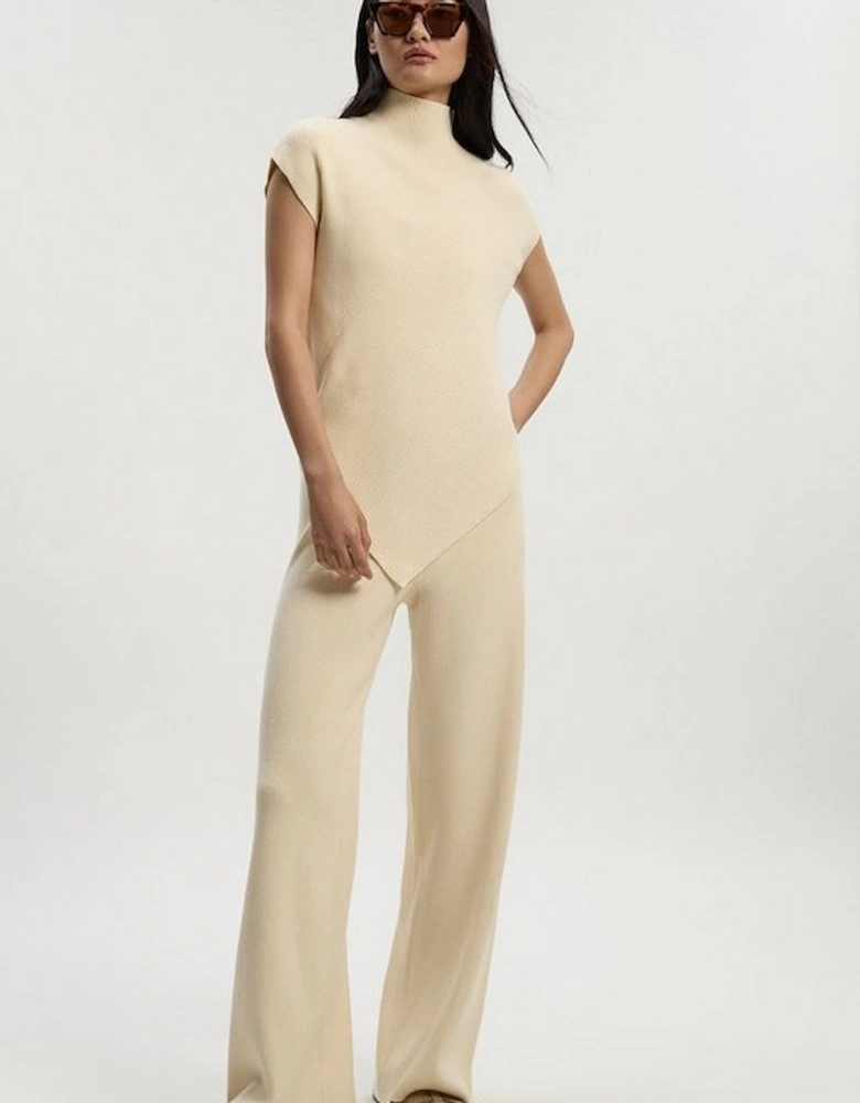 Relaxed Rib Knitted Trouser
