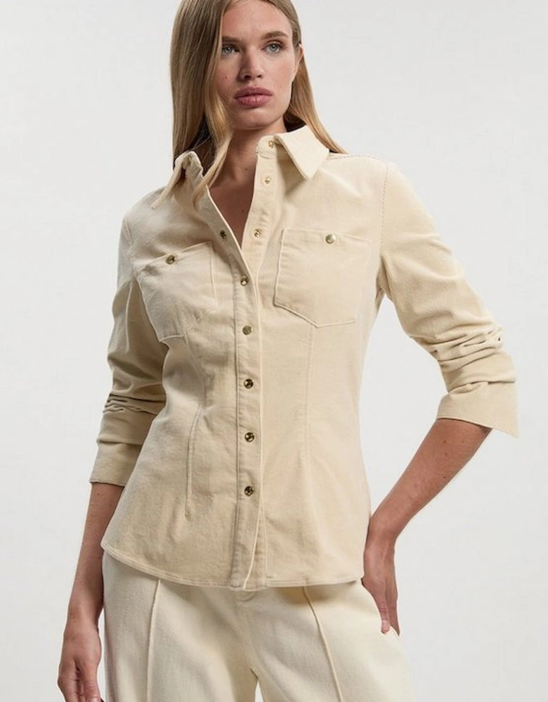 Stretch Cord Tailored Shirt