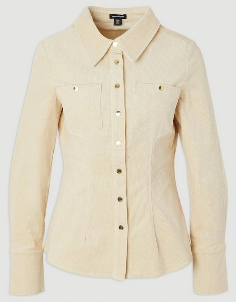 Stretch Cord Tailored Shirt