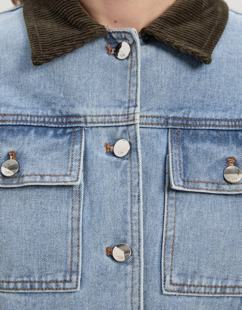 Denim and Cord Mix Jacket