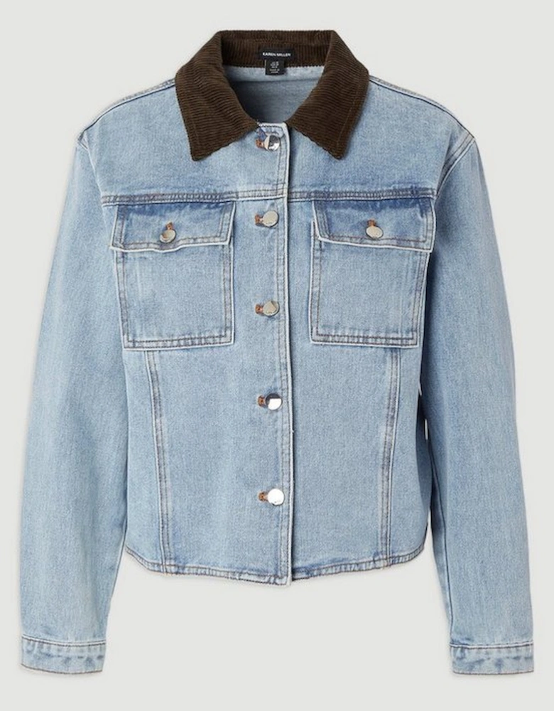 Denim and Cord Mix Jacket