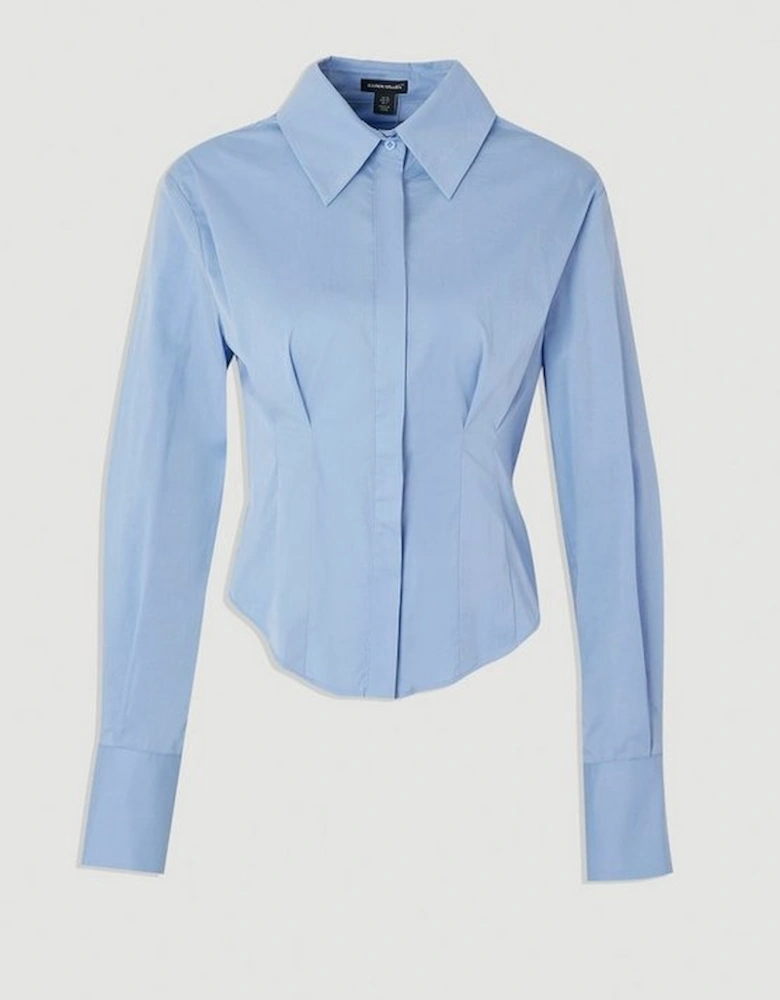 Crepe Pleating Detail Woven Shirt