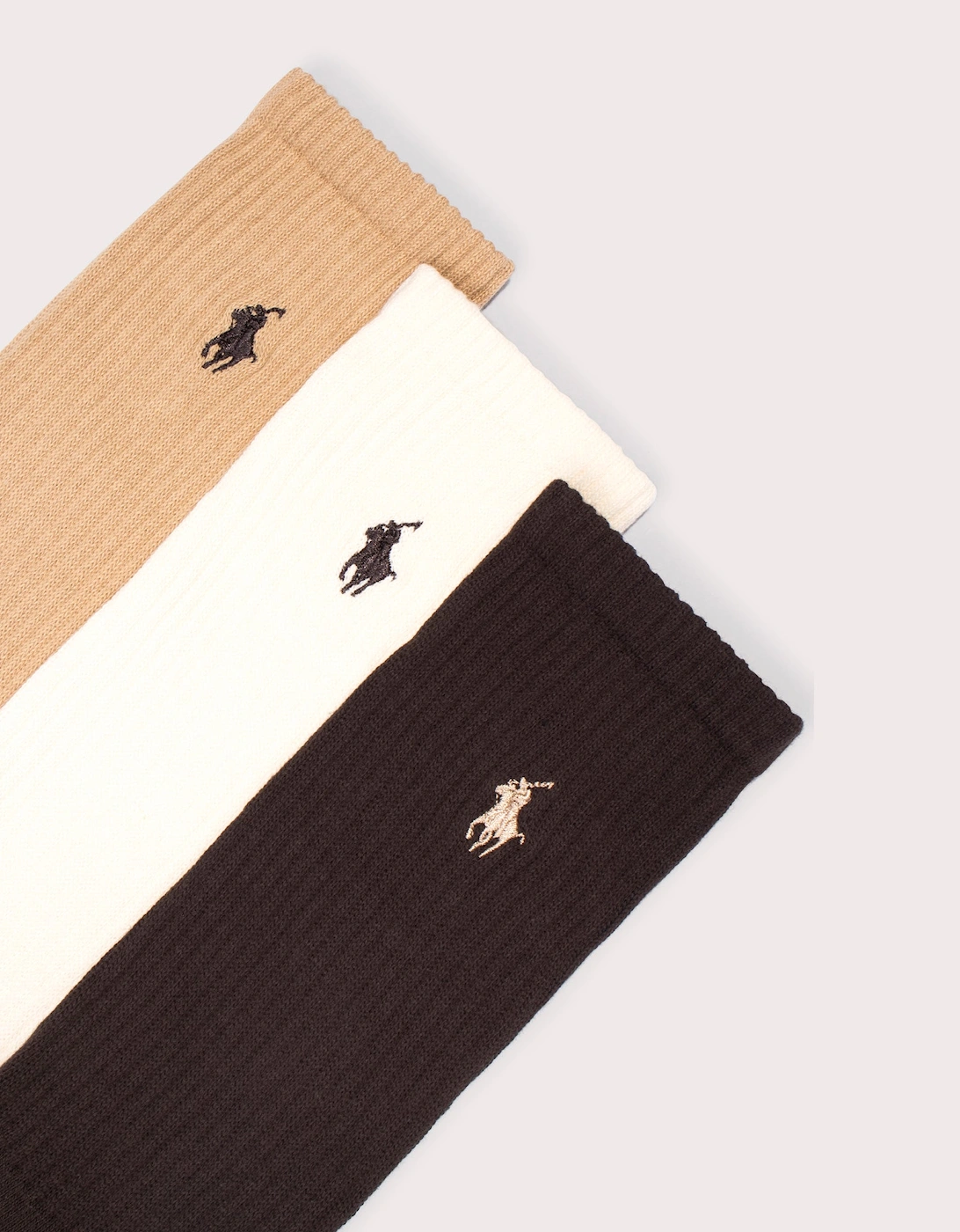 3 Pack of Cotton Blend Crew Socks
