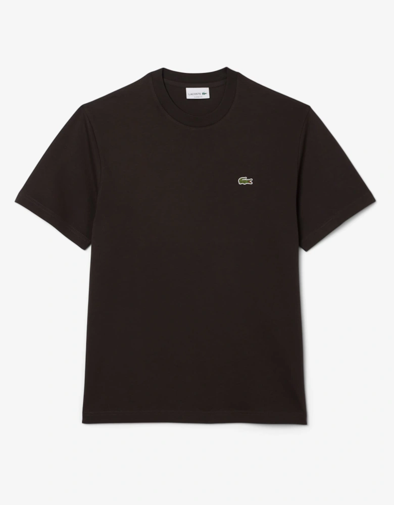 Mens Classic Fit Cotton Jersey T-Shirt - Brown SKB