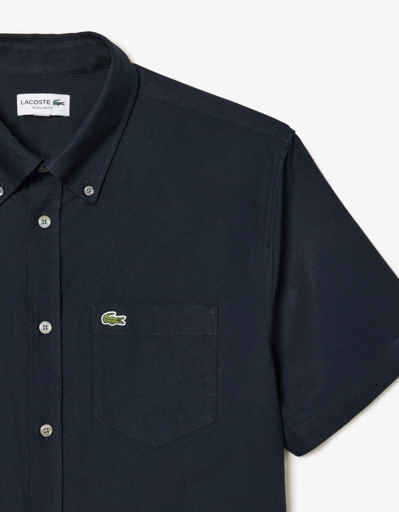 Men's Navy Blue Short Sleeved Shirt