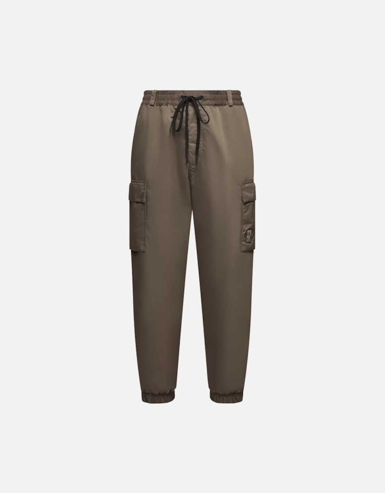 Cuffed Nylon Trousers Khaki