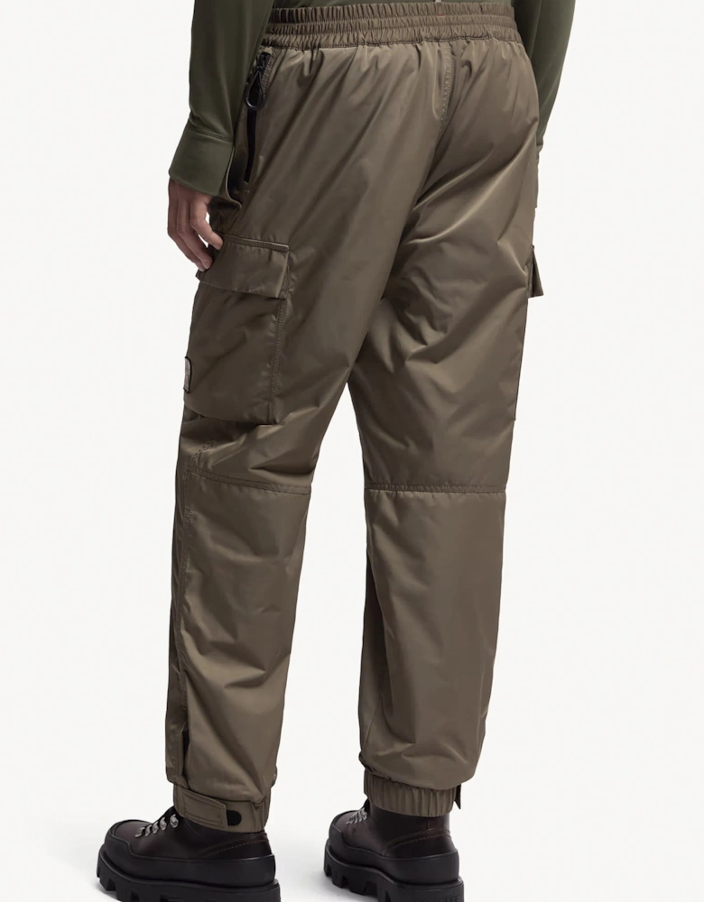 Cuffed Nylon Trousers Khaki