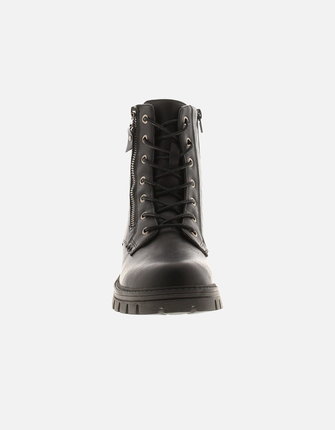 Womens Biker Boots March Zip black UK Size