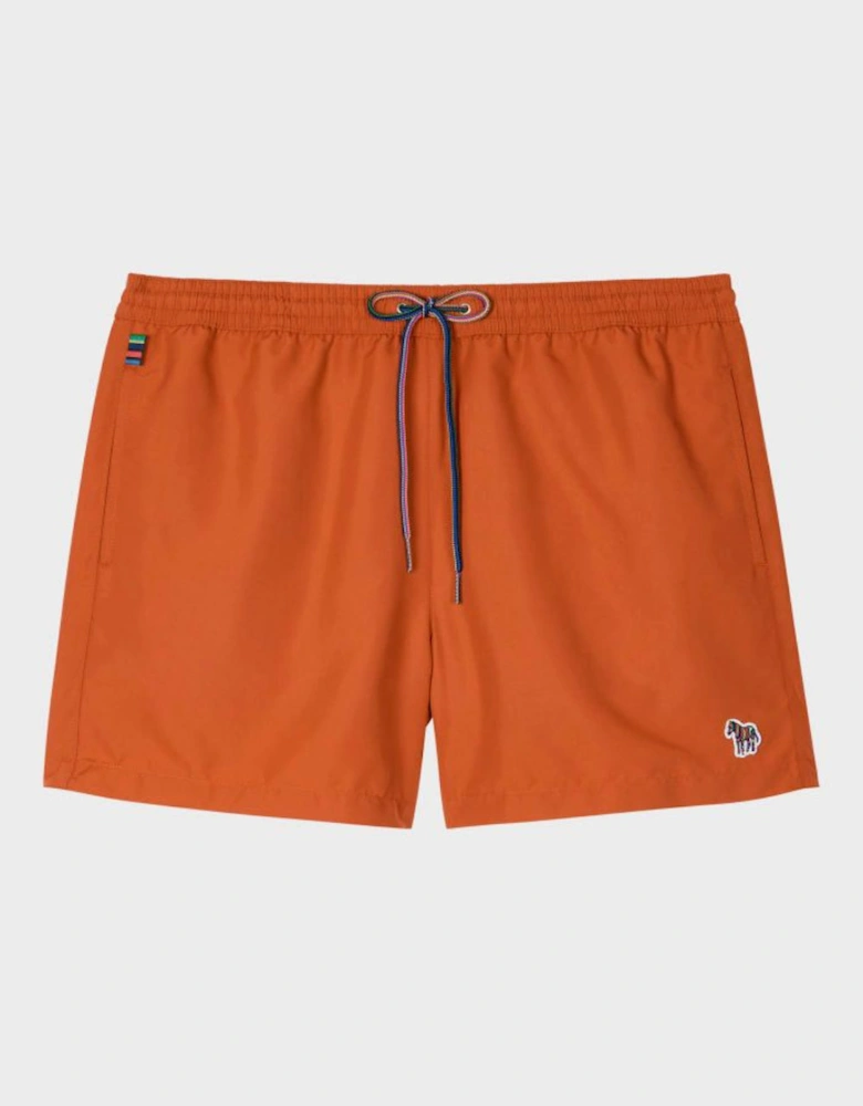 Zebra Swim Shorts, Orange