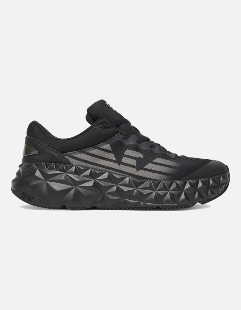 Emporio Armani Ultimate C2 Kombat Trainers Triple Black/Gunmetal